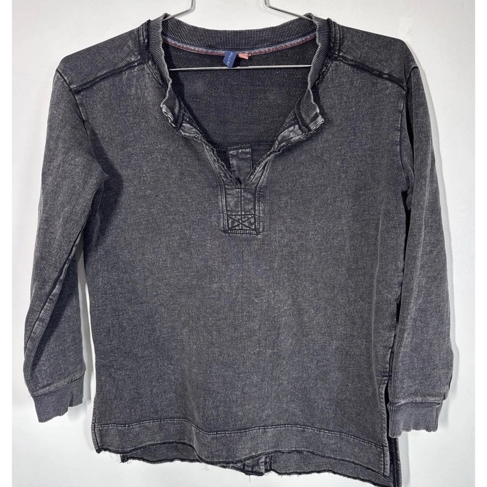 Pilcro Anthropologie Sweatshirt Split Hem Tunic Top 100% Cotton Size S Grunge‎